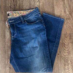 PAIGE Deep Blue Cropped Jeans